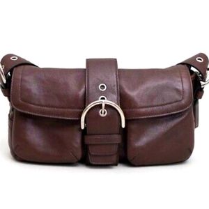 Coach Soho Leather Double Pocket Shoulder Purse, EUC
